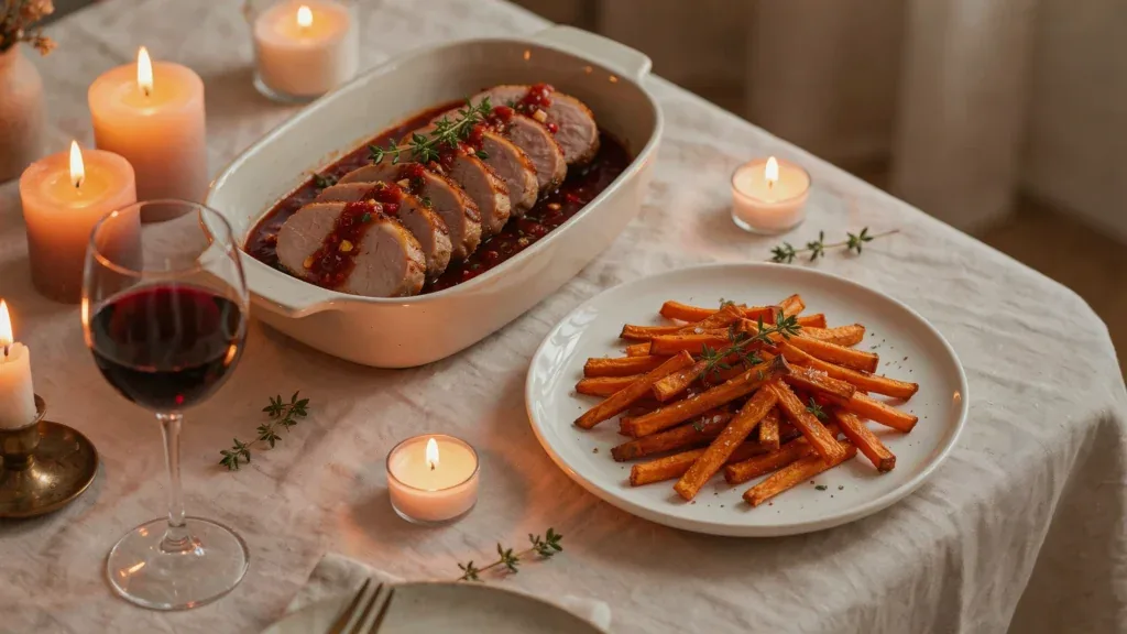 Pork tenderloin in creamy sauce