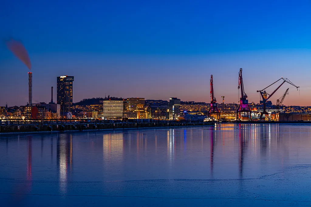 Golden Hour at the Port of Gothenburg