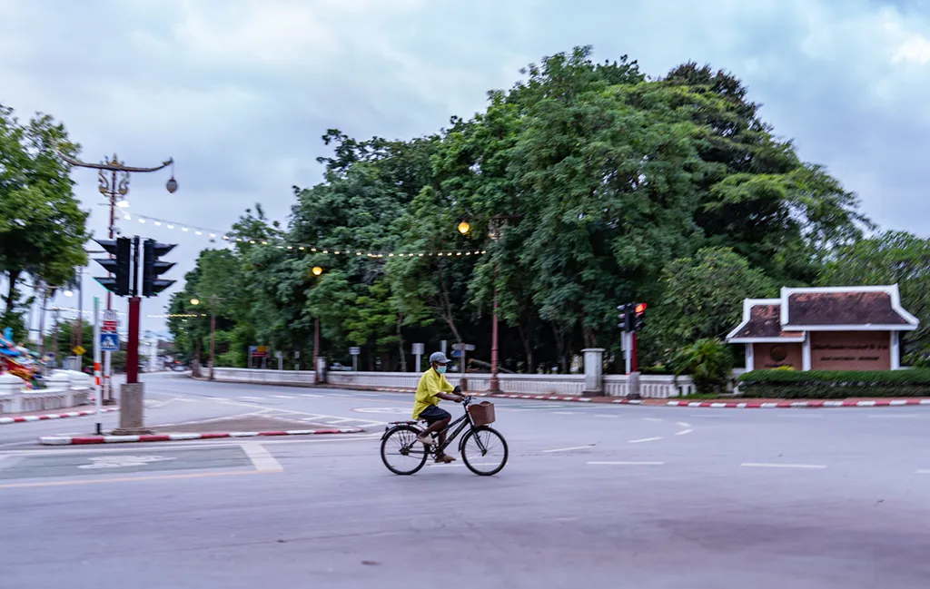 Old biker at Nan, Thailand