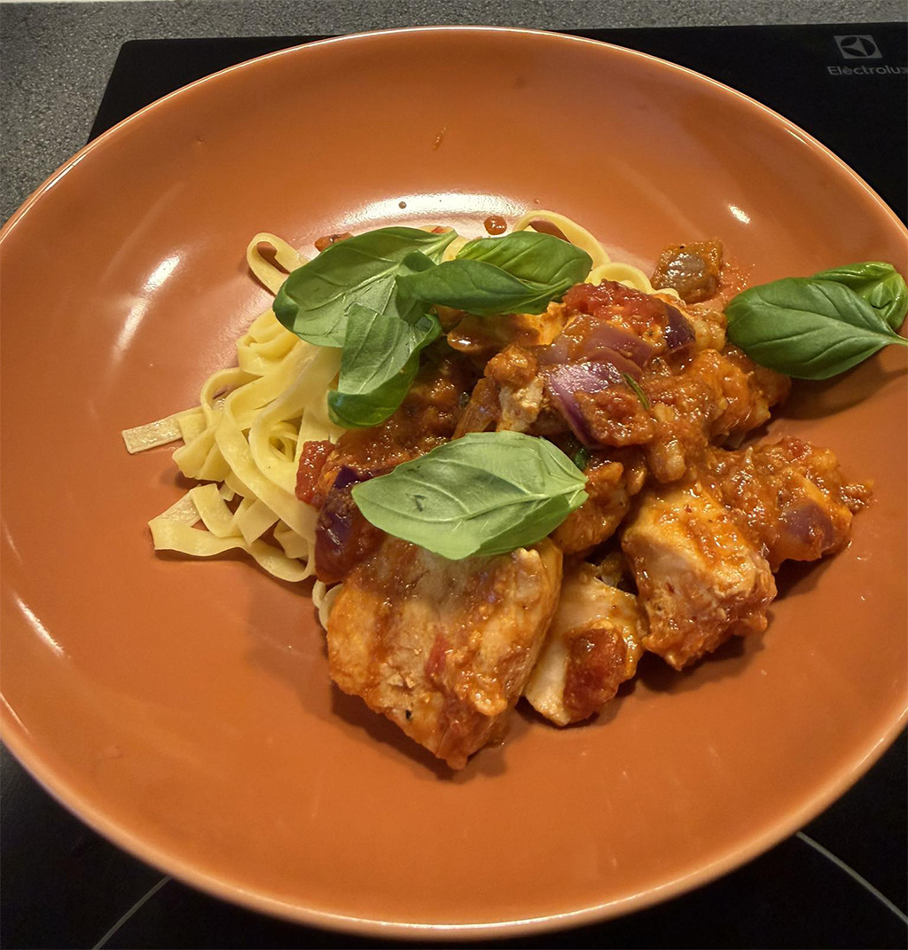 Spicy. Fettuccini